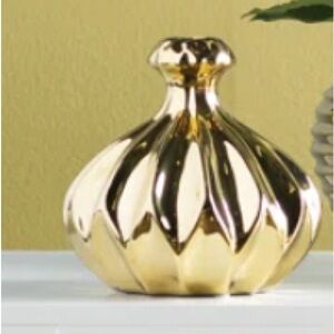 Baltz Stoneware Gold Vase